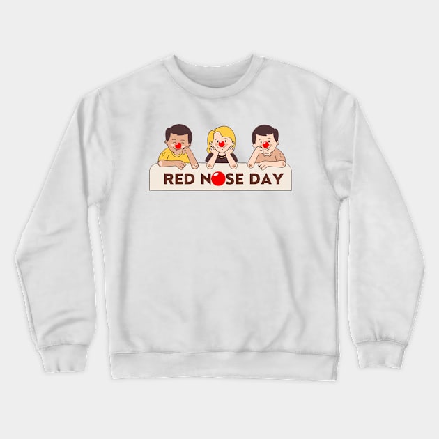 Red Nose Day Crewneck Sweatshirt by DAHLIATTE